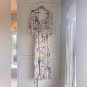 Long Floral Billabong Summer Dress (M)
